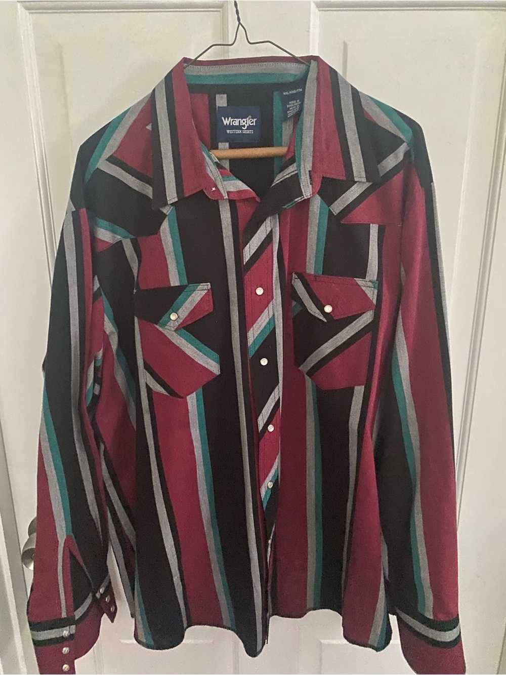 Wrangler Multicolor Striped Western Button-Down Shirt